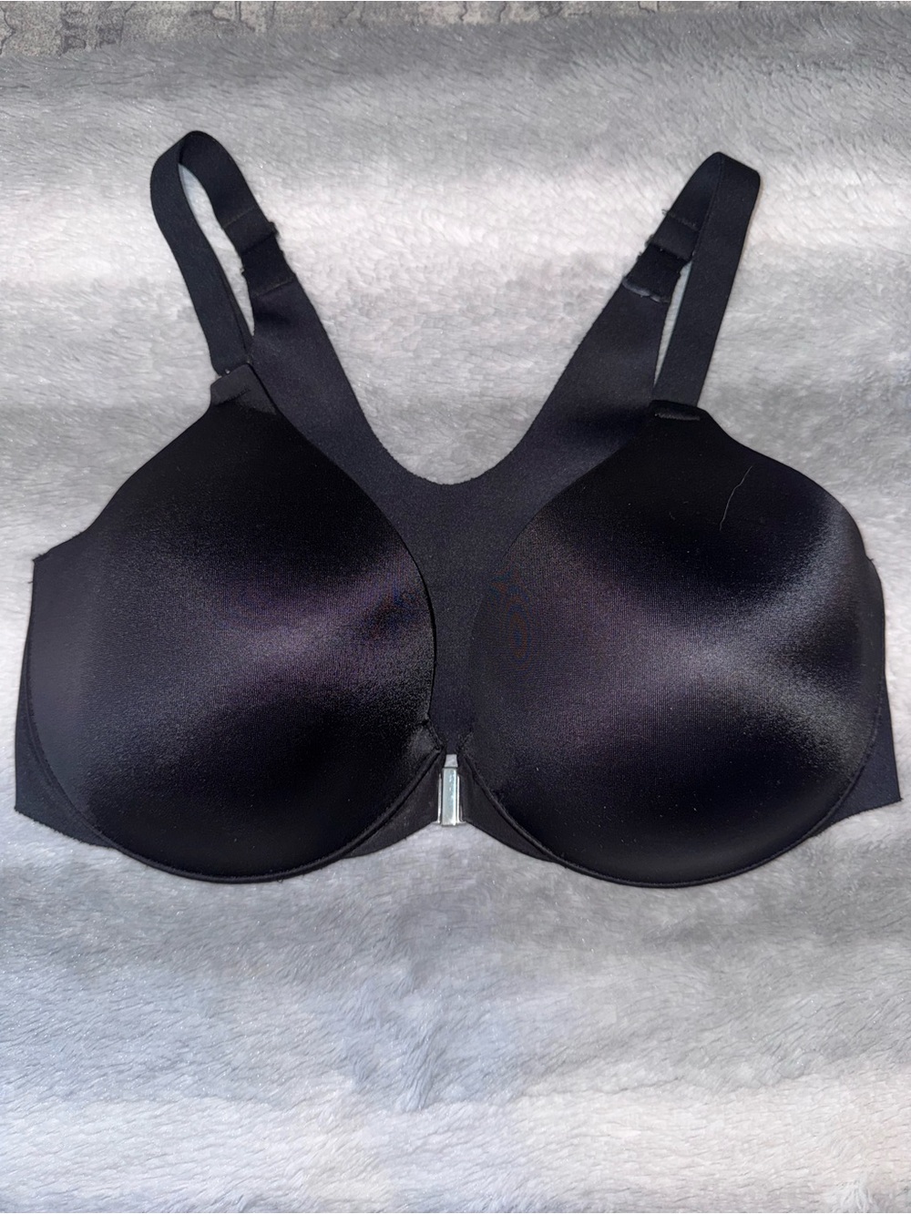 SOMA Vanishing back, Black Front-Closure Smooth T-Shirt Bra 34D